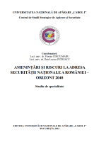 Amenințări și riscuri la adresa securității naţionale a României – orizont 2040: Studiu de specialitate